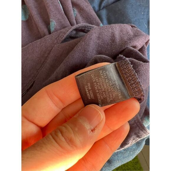 Marc by Marc Jacobs blue with teal broken hearts cowl neck cropped dolman style - Picture 6 of 7